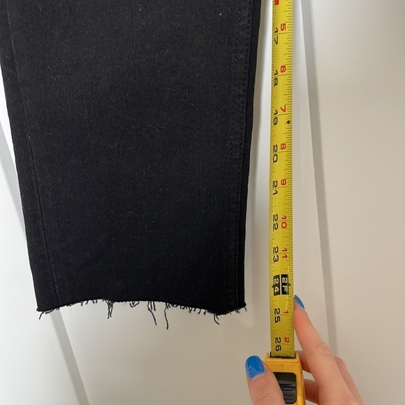 Re/Done 70's Stove Pipe Jeans in Black Size 24 - Picture 12 of 14